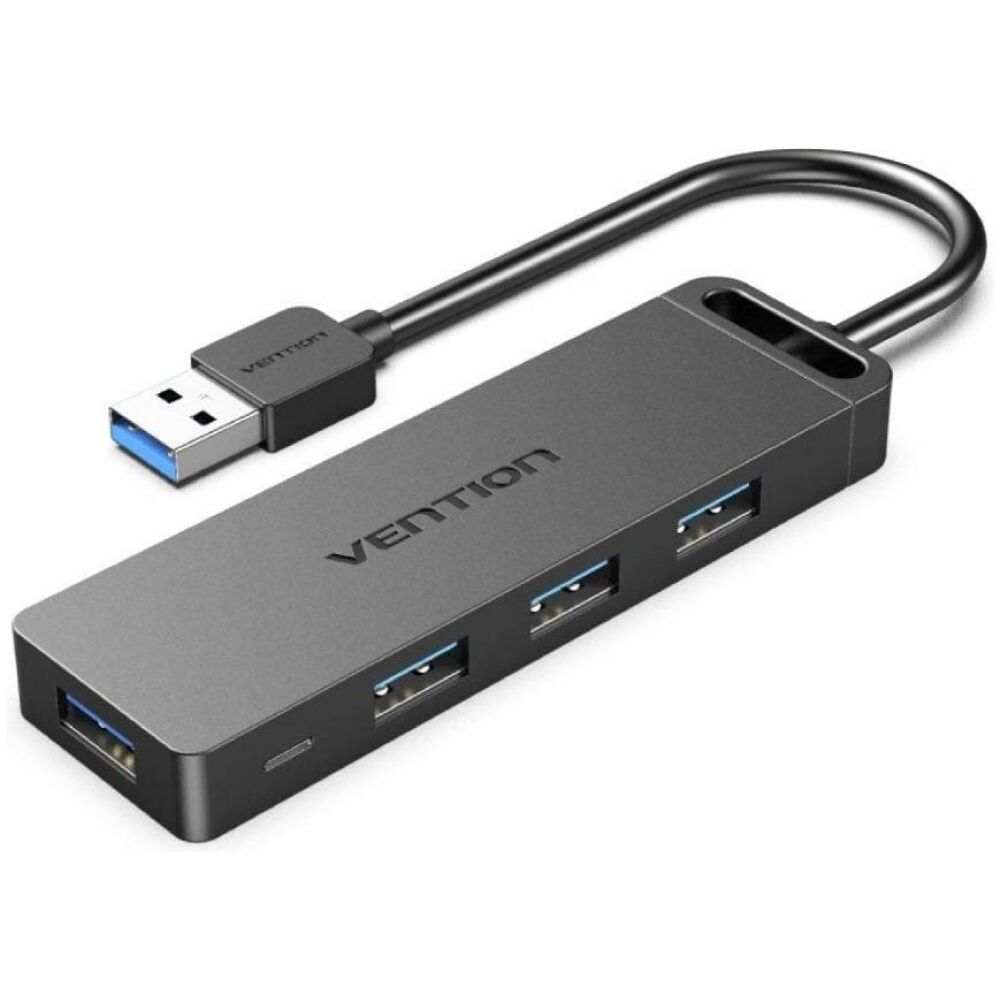 VENTION 4-Port USB 3.0 Hub with Power Supply 0.15M Black (CHLBB) (VENCHLBB)