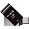 Philips 2-in-1 64GB USB 3.1 Stick με σύνδεση USB-C Μαύρο (PHUSB64G2IN1OTGGU3C) (PHIPHUSB64G2IN1OTGGU3C)