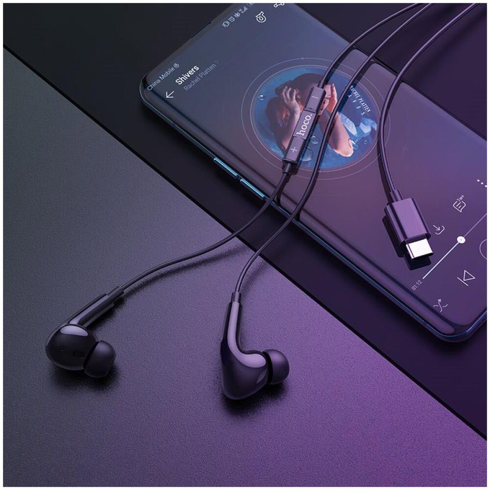 HOCO M1 PRO ORIGINAL SERIES EARPHONES FOR TYPE-C ΜΑΥΡΟ - Image 3