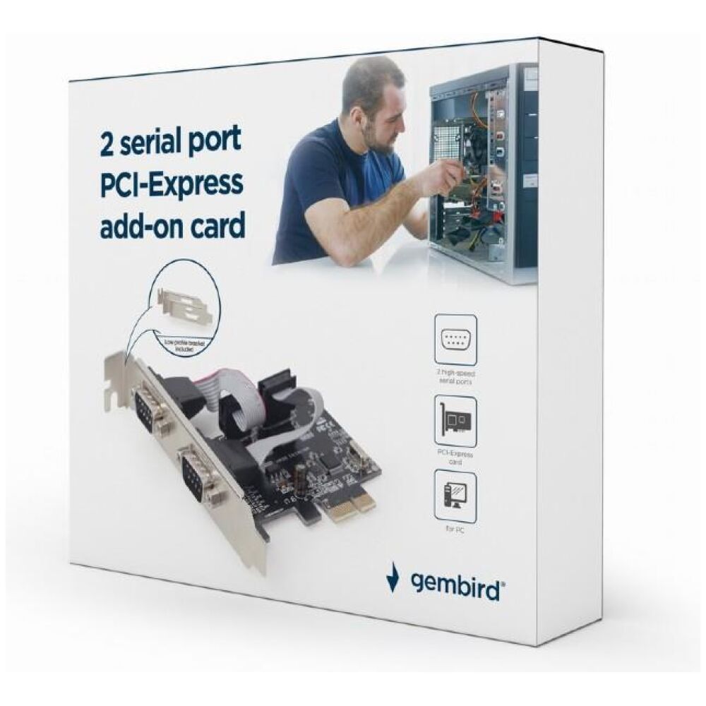 GEMBIRD SPC22 ΚΑΡΤΑ PCI EXPRESS ΜΕ 2 SERIAL PORTS