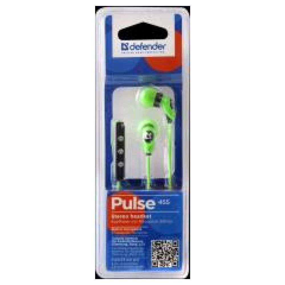 DEFENDER EARPHONES PULSE 455 ANDROID GREEN - Image 3
