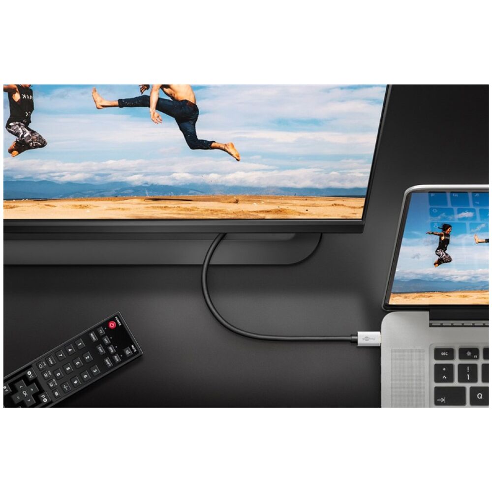 GOOBAY καλώδιο USB-C σε DisplayPort 60176, HDR, 8K, copper, 2m, μαύρο - Image 2