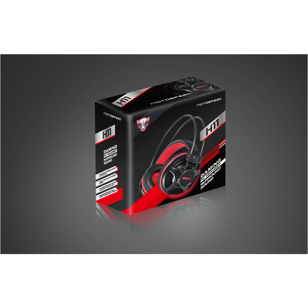MOTOSPEED H11 GAMING ΑΚΟΥΣΤΙΚΑ ME ΚΟΚΚΙΝΑ LED - Image 4