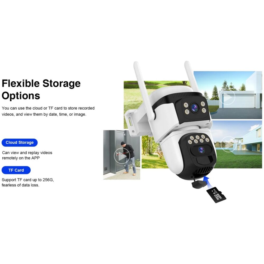 VSTARCAM smart ηλιακή κάμερα CB621DR, dual lens, 3MP, WiFi, SD, PTZ, IP66 - Image 11
