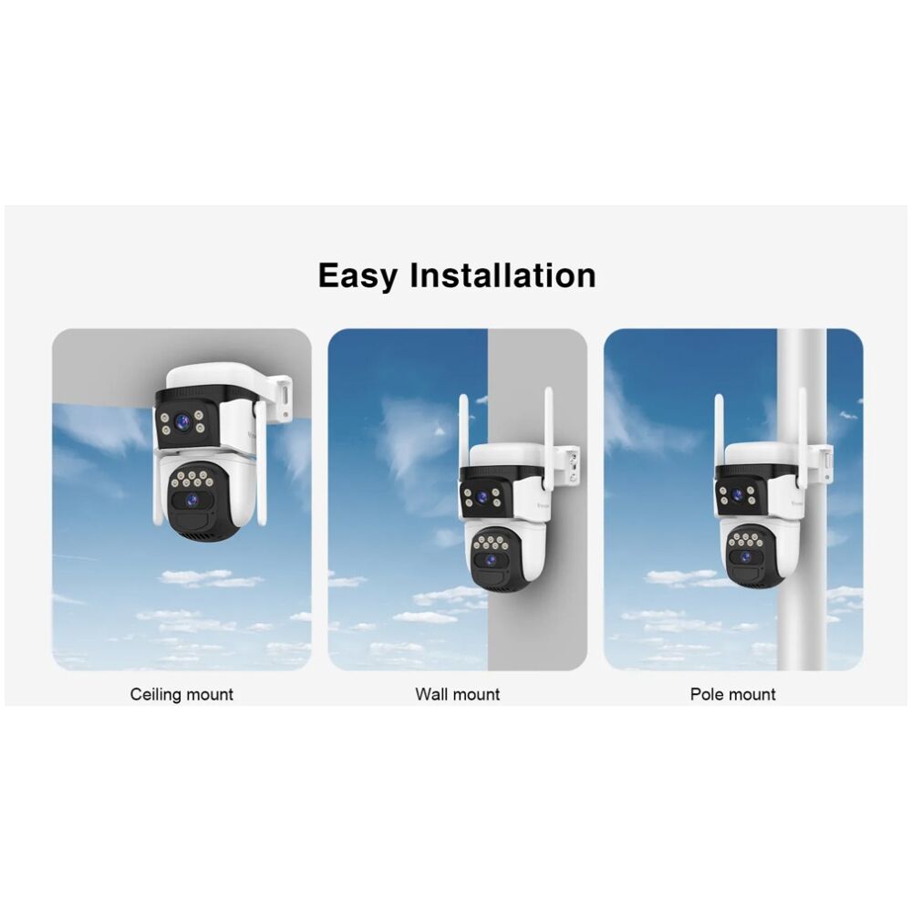VSTARCAM smart ηλιακή κάμερα CB621DR, dual lens, 3MP, WiFi, SD, PTZ, IP66 - Image 12