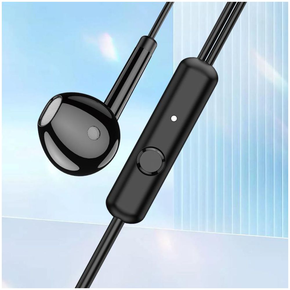 KAKUSIGA earphones με μικρόφωνο KSC-1301, 3.5mm σύνδεση, 14mm, 1.1m, μαύρα - Image 2