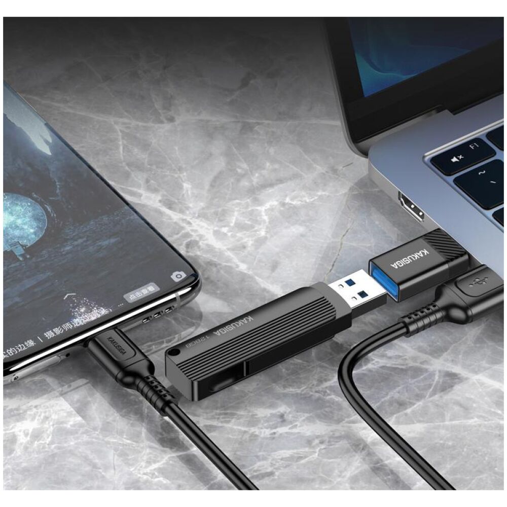 KAKUSIGA αντάπτορας USB-C σε USB KSC-1406, 5Gbps, 4A, μαύρος - Image 2