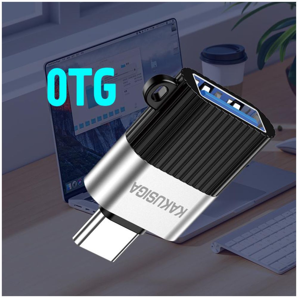 KAKUSIGA αντάπτορας USB-C σε USB KSC-1420, 5Gbps, 18W, γκρι - Image 2