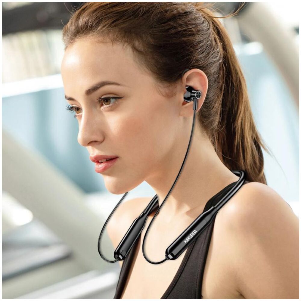 KAKUSIGA earphones KSC-1472 με μαγνήτη, Bluetooth, 10mm, 130mAh, μαύρα - Image 2