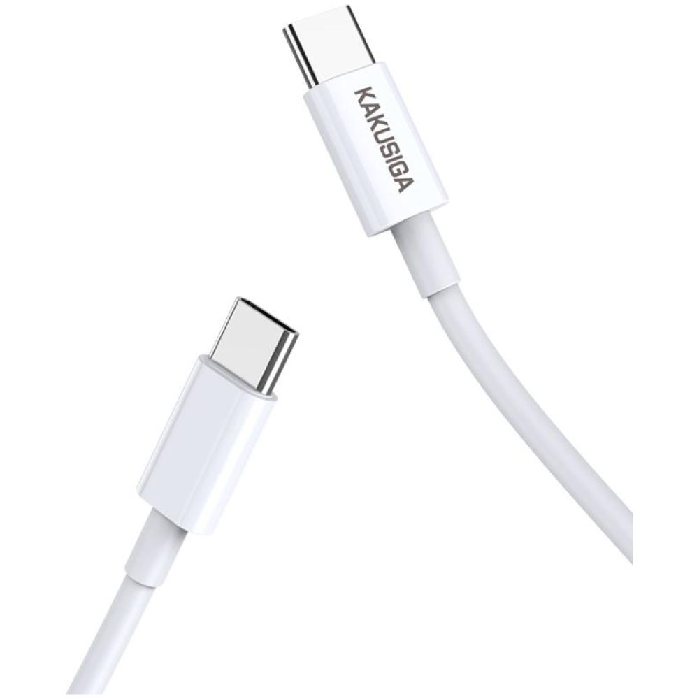 KAKUSIGA καλώδιο USB-C σε USB-C KSC-653, 100W, 480Mbps, 25cm, λευκό