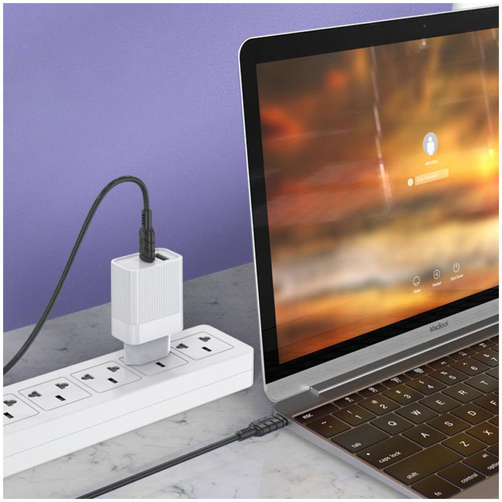 KAKUSIGA καλώδιο USB-C σε USB-C KSC-710, 60W, 480Mbps, 1.2m, λευκό - Image 2