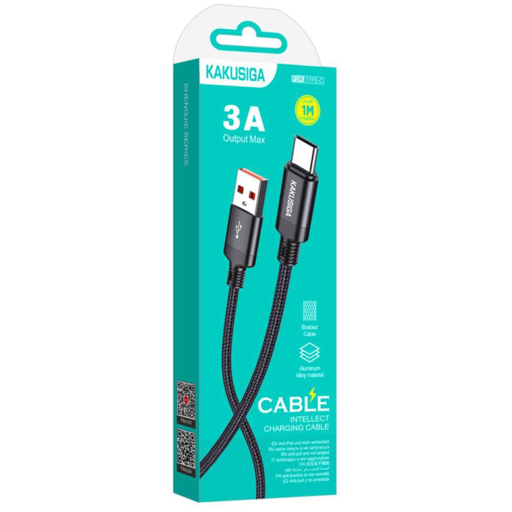 KAKUSIGA καλώδιο USB-C σε USB KSC-970, 15W, 480Mbps, 1m, μαύρο - Image 4