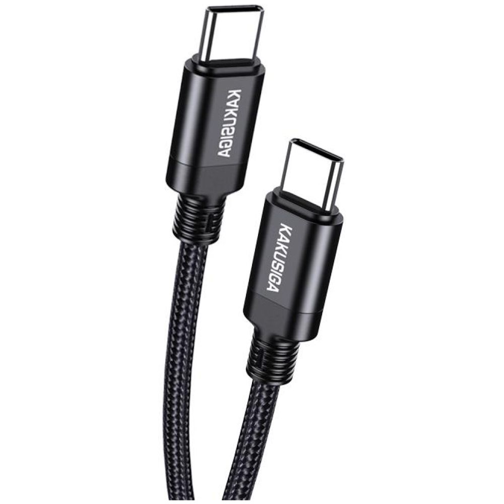 KAKUSIGA καλώδιο USB-C σε USB-C KSC-970, 60W, 480Mbps, 1m, μαύρο
