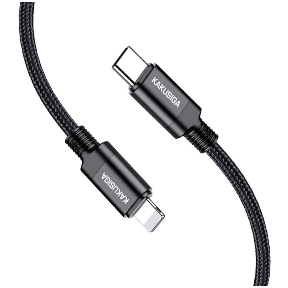 KAKUSIGA καλώδιο Lightning σε USB-C KSC-970, 27W, 480Mbps, 1m, μαύρο - Image 3