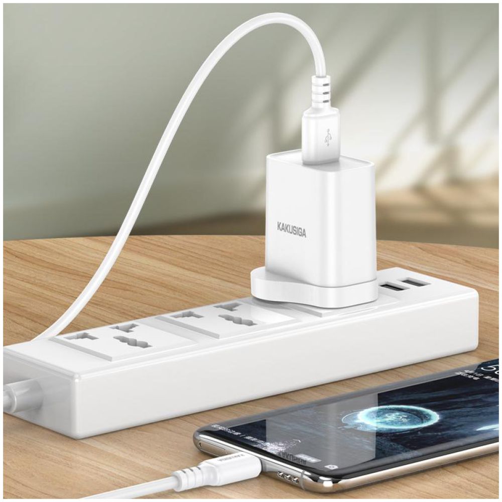 KAKUSIGA καλώδιο USB-C σε USB KSC-982, 15W, 480Mbps, 1m, λευκό - Image 2