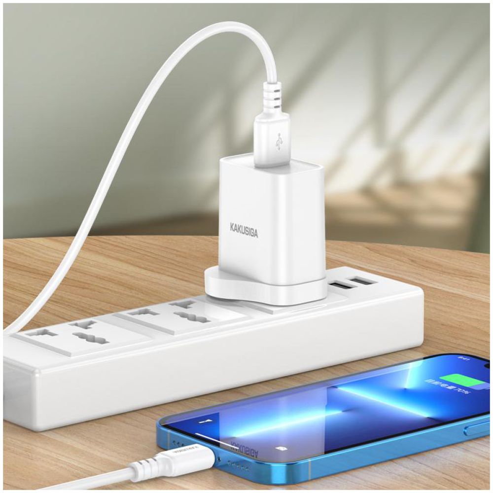 KAKUSIGA καλώδιο Lightning σε USB-C KSC-982, 20W, 480Mbps, 1m, λευκό - Image 2