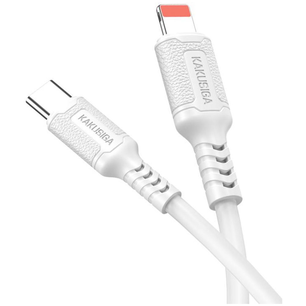 KAKUSIGA καλώδιο Lightning σε USB-C KSC-984, σιλικόνης, 27W, 480Mbps, 1m, λευκό - Image 3