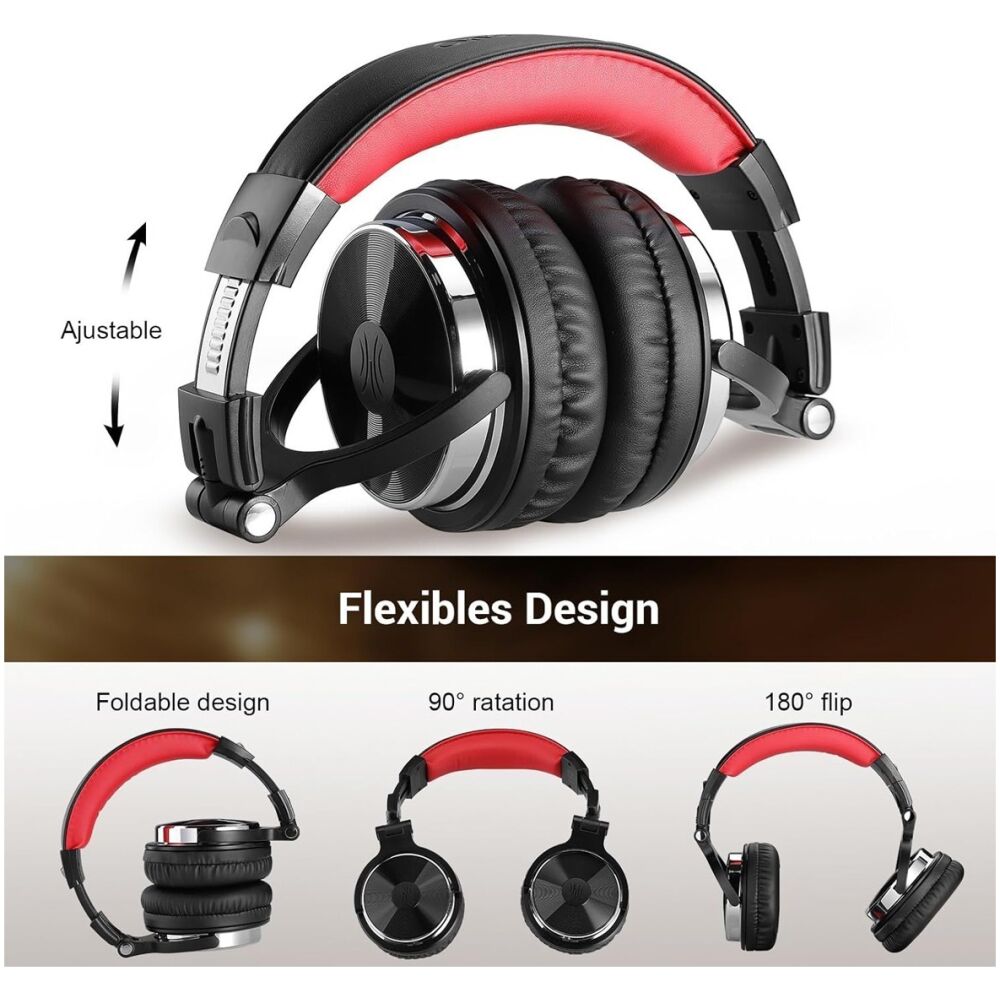 ONEODIO headset Studio Pro 10, 6.35mm & 3.5mm σύνδεση, Hi-Res, 50mm, μαύρο/κόκκινο - Image 7