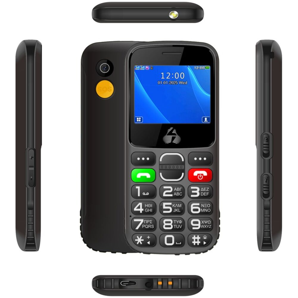 POWERTECH κινητό τηλέφωνο Sentry Eco II, 2.31", dual SIM, με κάμερα, μαύρο - Image 3
