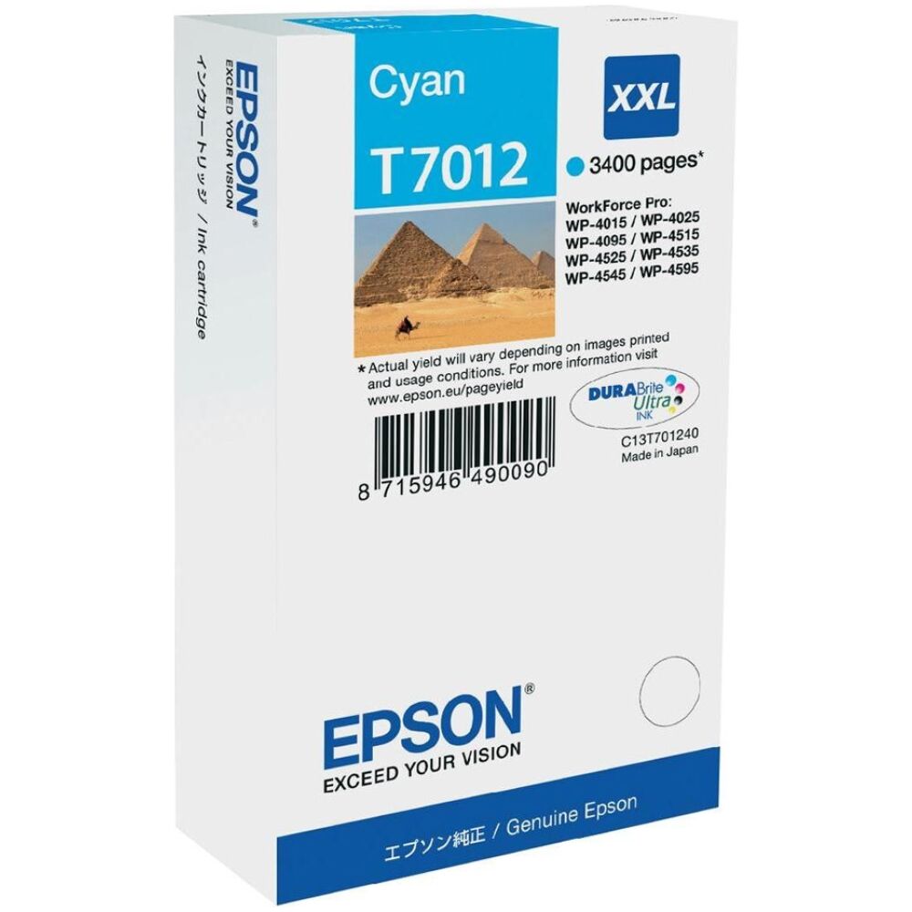 Epson Μελάνι Inkjet T7012 XXL Cyan (T701240) (EPST701240)