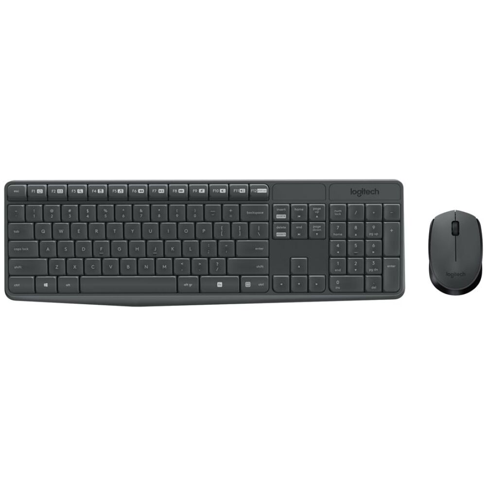 Logitech MK235 Desktop Combo GR (Black, Wireless) (LOGMK235GR)