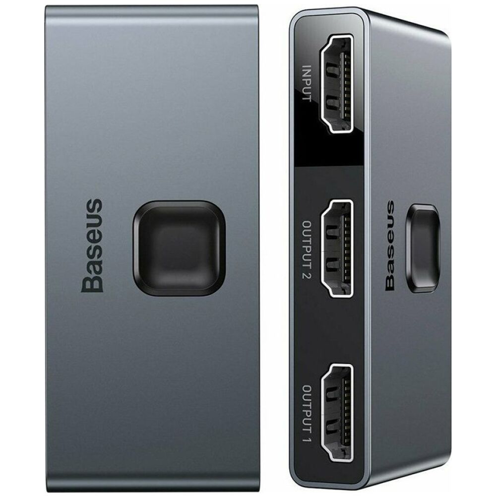 Baseus HUB Matrix HDMI Switcher (2in1 or 1in2) Space Gray (CAHUB-BC0G) (BASCAHUB-BC0G)