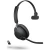 Jabra Evolve2 65 VOIP Headset Link380a MS Mono Black (26599-899-999) (JAB26599-899-999)