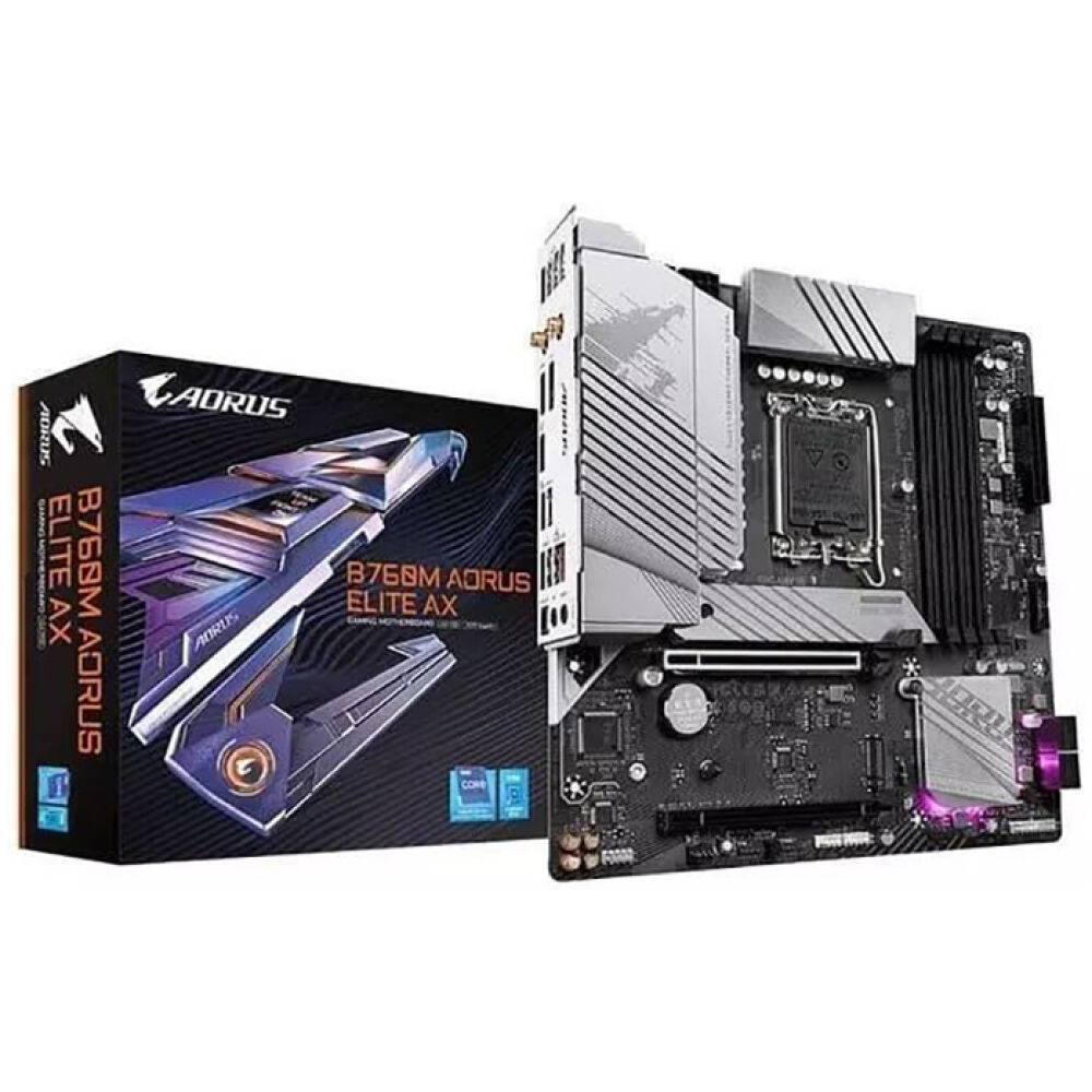 Gigabyte B760M Aorus Elite AX (rev. 1.0) Motherboard Micro ATX 1700 (B760M AORUS ELITE AX)