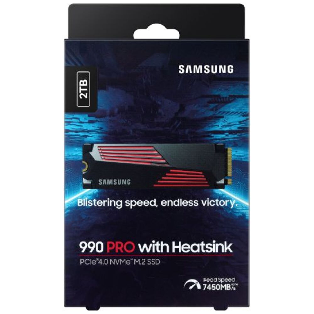 Samsung SSD 990 Pro 2TB M.2 NVMe w/Heatsink (MZ-V9P2T0CW) (SAMMZ-V9P2T0CW)