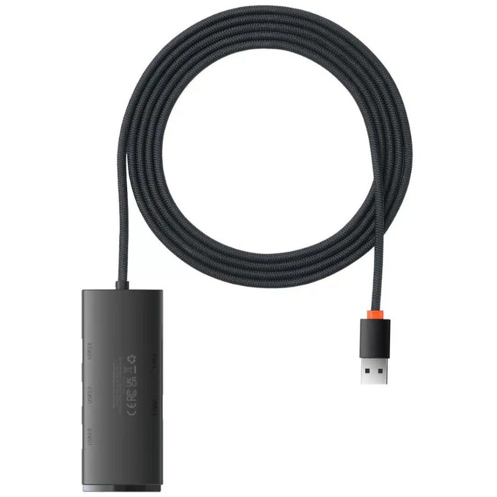 Baseus Lite Series 2m USB 3.0 Hub 4 Θυρών με σύνδεση USB-A (WKQX030201) (BASWKQX030201)