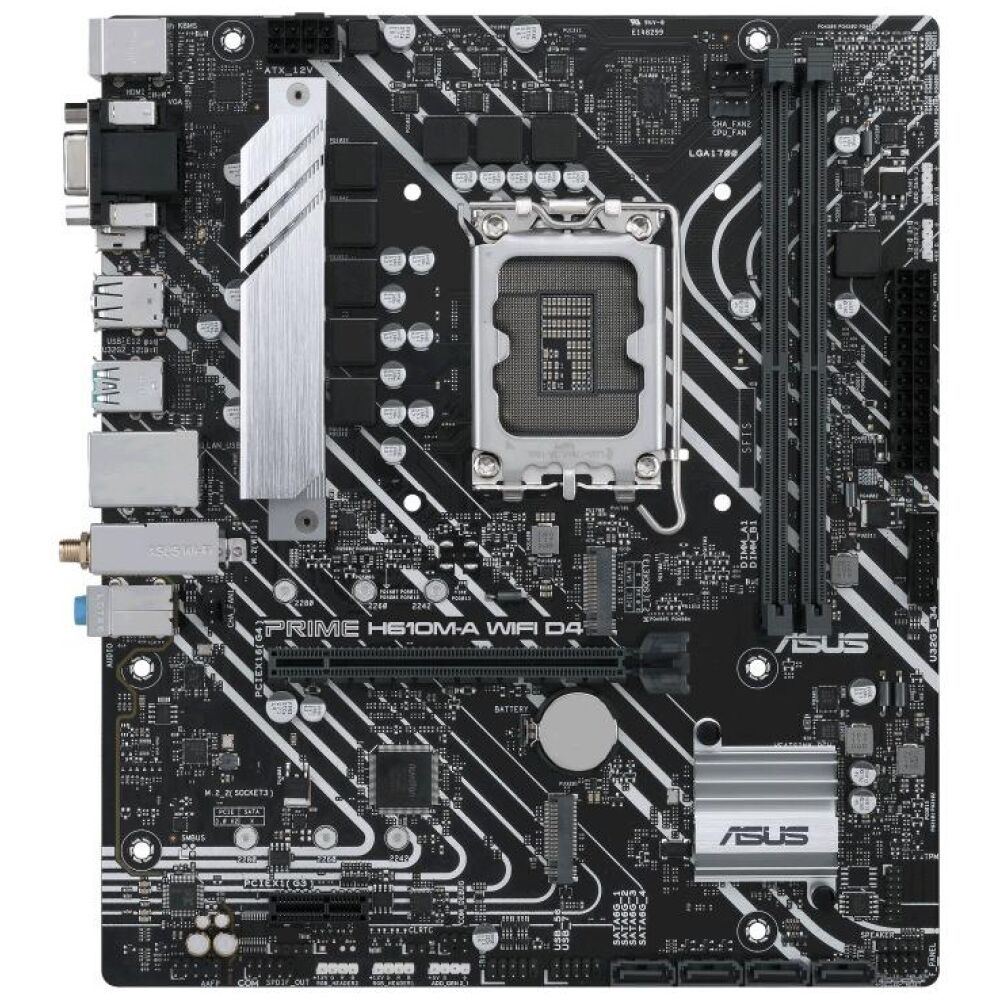 Asus Prime H610M-A WIFI D4 Motherboard Micro ATX με Intel 1700 Socket (90MB1C80-M0EAY1) (ASU90MB1C80-M0EAY1)