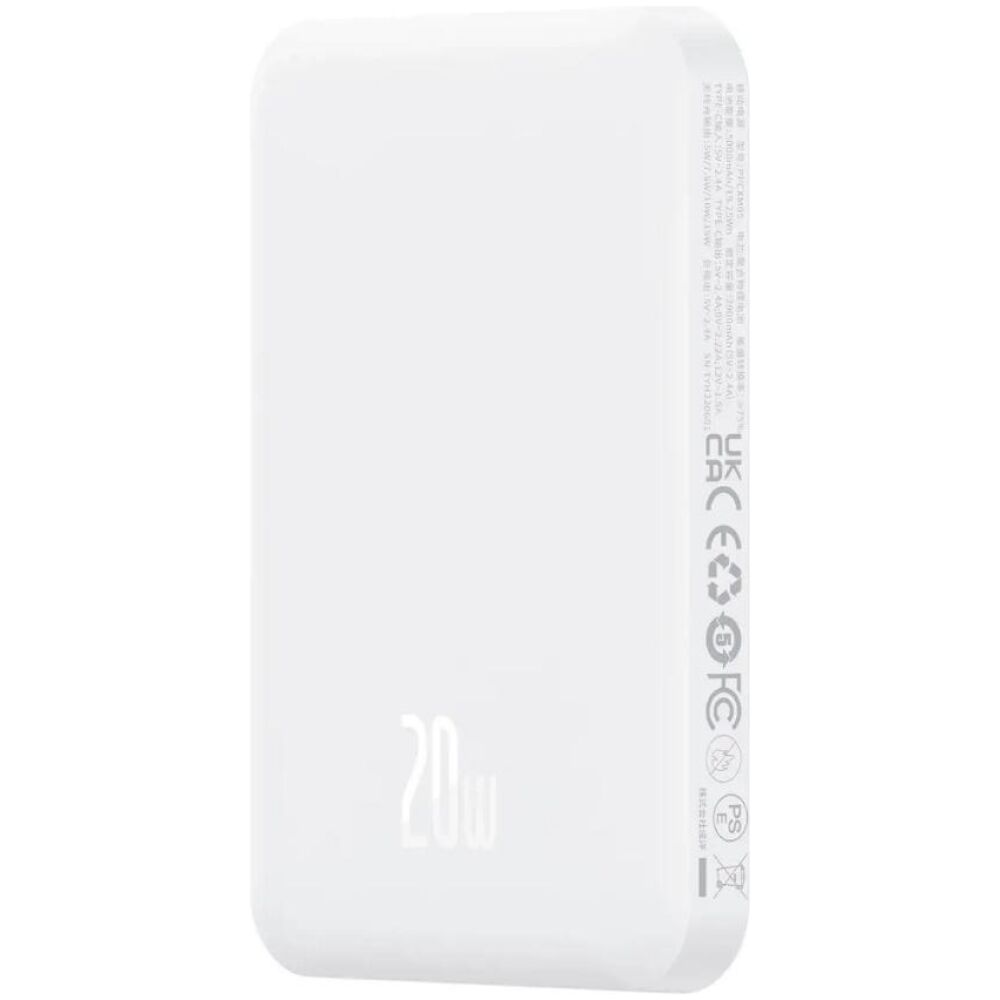Baseus Magnetic Mini Powerbank 5000mAh 20W (white) (P10022107223-00) (BASP10022107223-00)