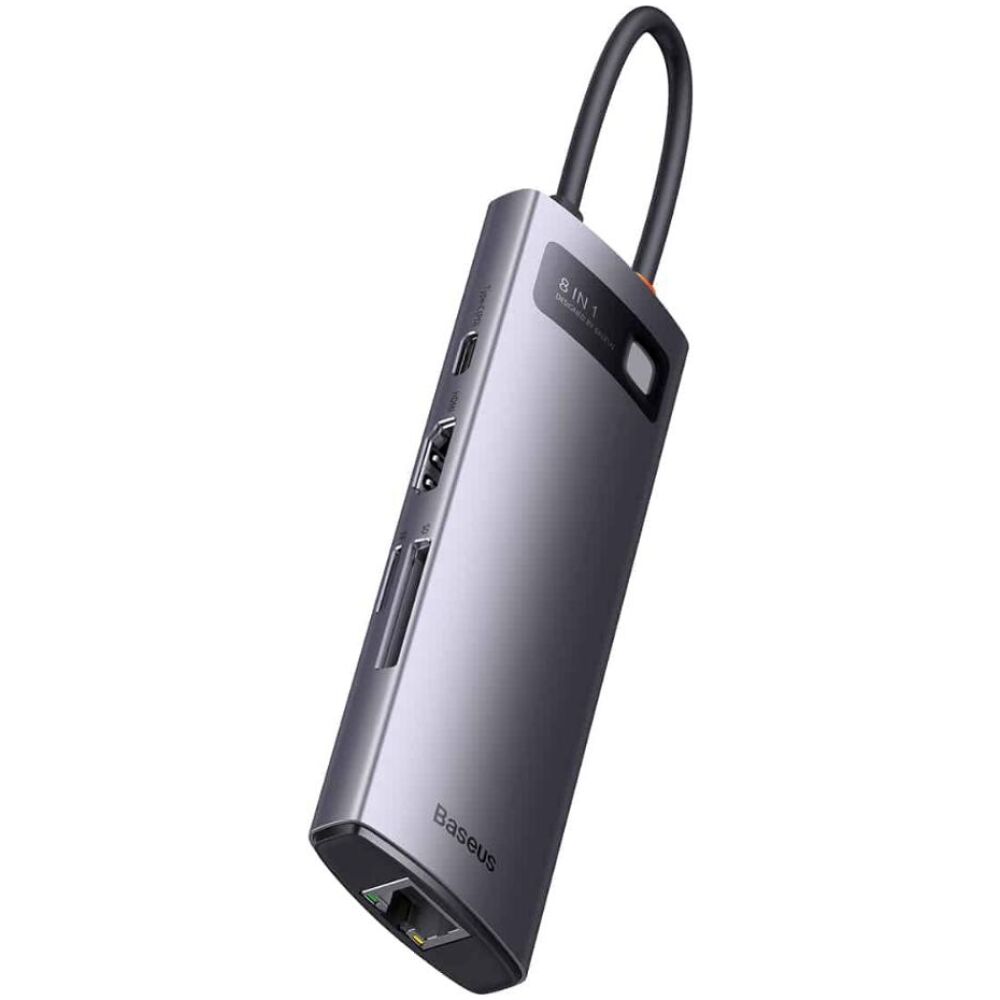 Baseus Hub 8in1 Starjoy Series, USB-C To 3x USB 3.1 + HDMI + USB-C Pd + Rj45 + Microsd/sd (WKWG080213) (BASWKWG080213)