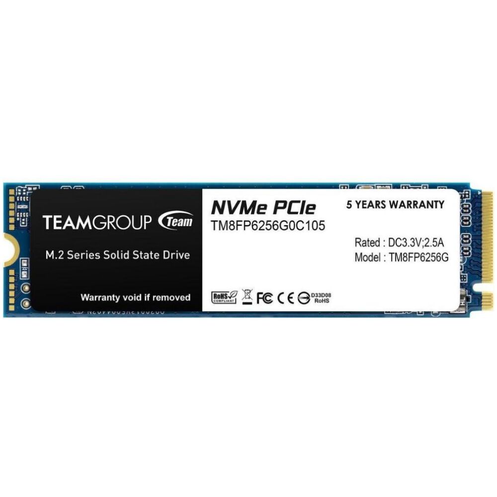 TeamGroup Δίσκος SSD 256GB MP33 PCIe M.2 PCIe 3.0 x4 NVME (TM8FP6256G0C101) (TEGTM8FP6256G0C101)