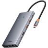 Baseus Hub 13in1 PortalJoy USB-C to HDMI+DP+VGA+C+USB+PD+RJ45+SD/TF+3.5mm grey (B00053002811-01) (BASB00053002811-01)