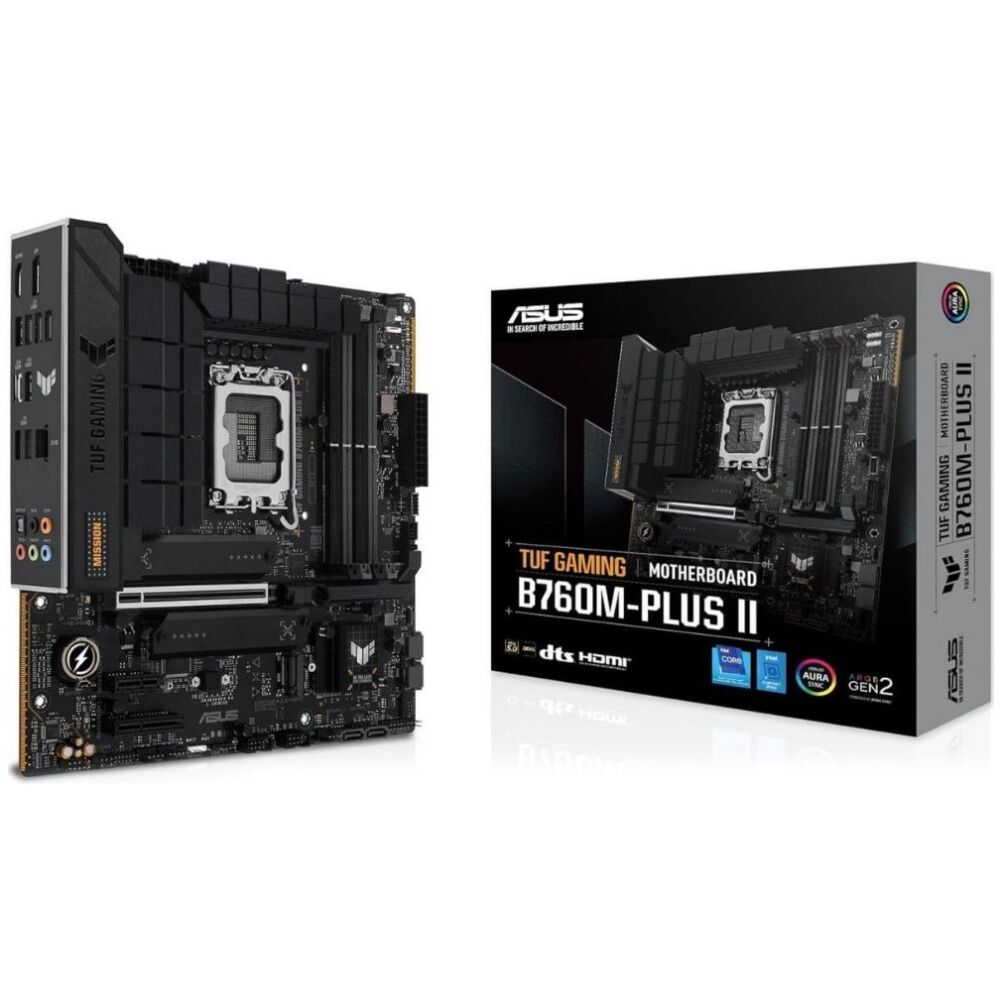 ASUS TUF GAMING B760M-PLUS II Intel B760 LGA 1700 micro ATX (90MB1HD0-M0EAY0) (ASU90MB1HD0-M0EAY0)