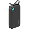 USAMS power bank CD225 με καλώδιο Lightning, 2x θύρες εξόδου, 10000mAh, 20W, μαύρο