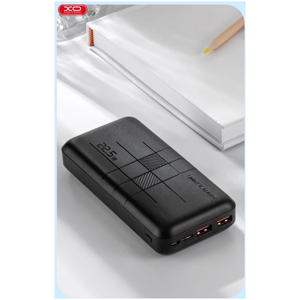 XO PR187 POWERBANK 10000mAh, QC22.5 + PD20W, ΜΑΥΡΟ - Image 3