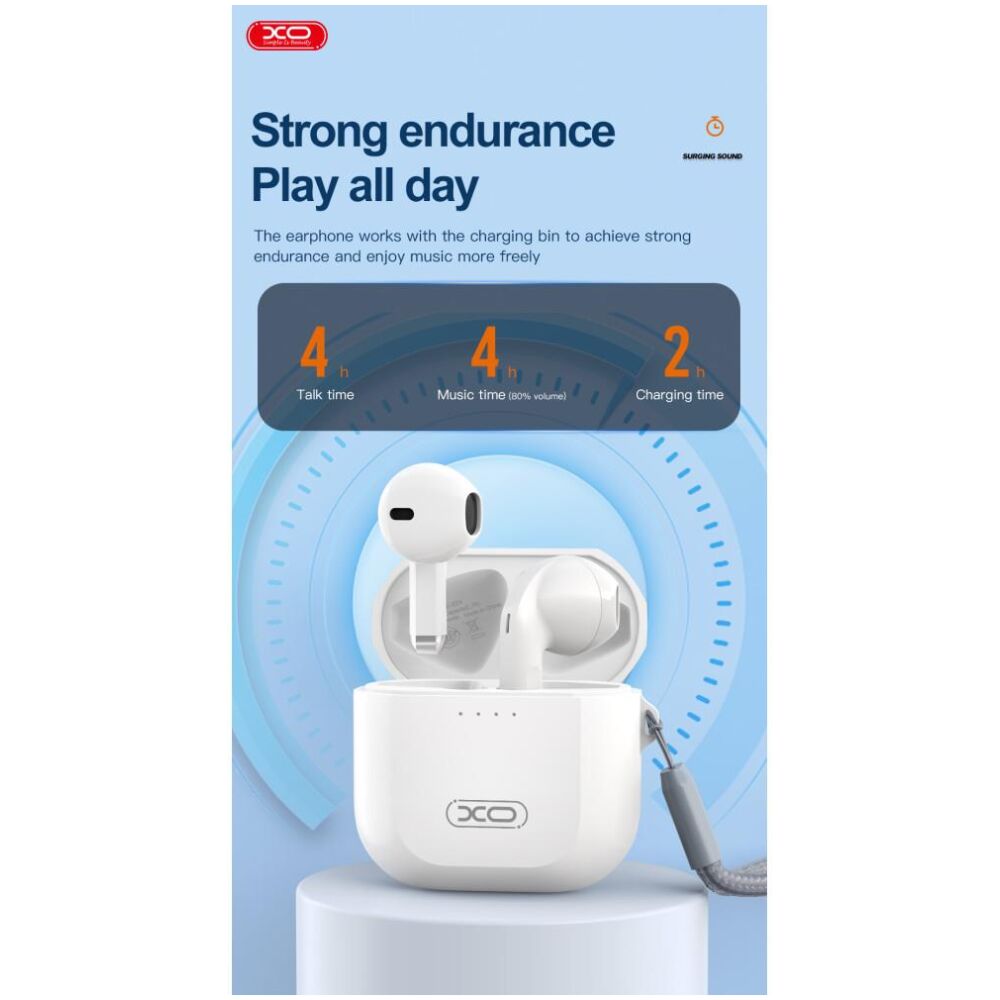 XO X24 ΑΚΟΥΣΤΙΚΑ TWS BLUETOOTH HANDSFREE , ΛΕΥΚΟ - Image 3