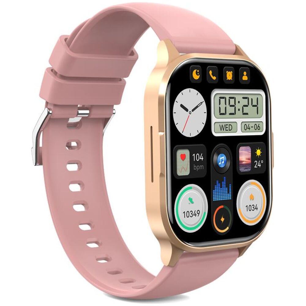 XO J10 AMOLED SCREEN STAR MIST MAGNETIC SQUARE SMART WATCH, CALL FUNCTION, ΡΟΖ - Image 2