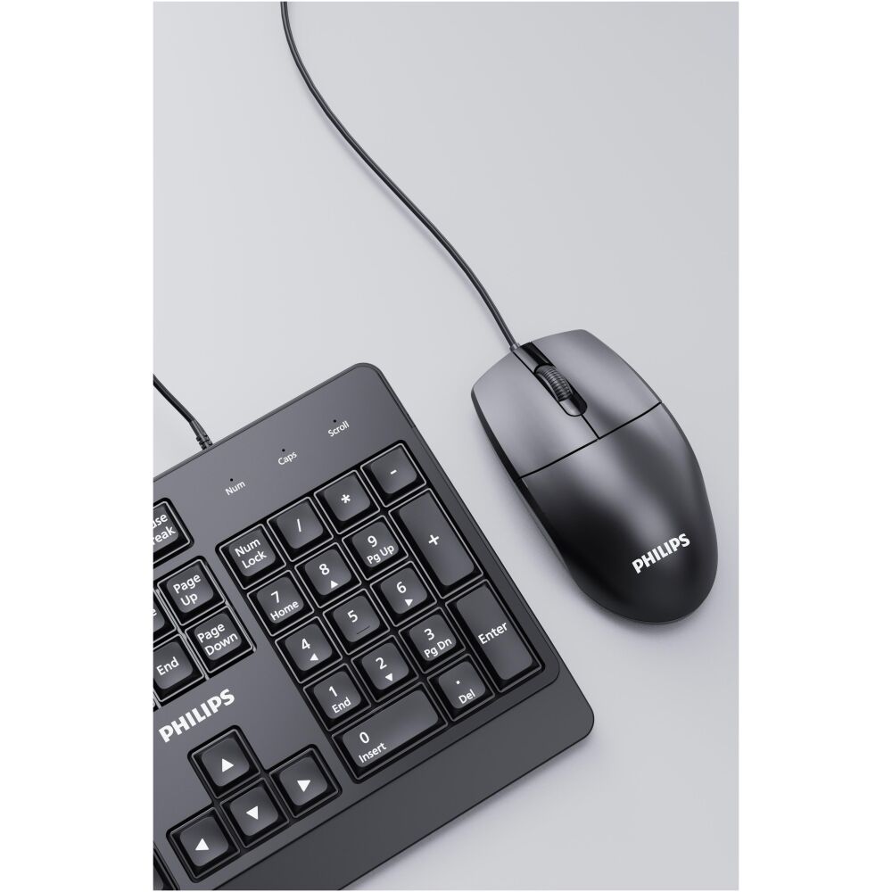 PHILIPS SPT6247 ΕΝΣΥΡΜΑΤΟ ΣΕΤ ΠΛΗΚΤΡΟΛΟΓΙΟ/ΠΟΝΤΙΚΙ, ΜΑΥΡΟ, GR - Image 2