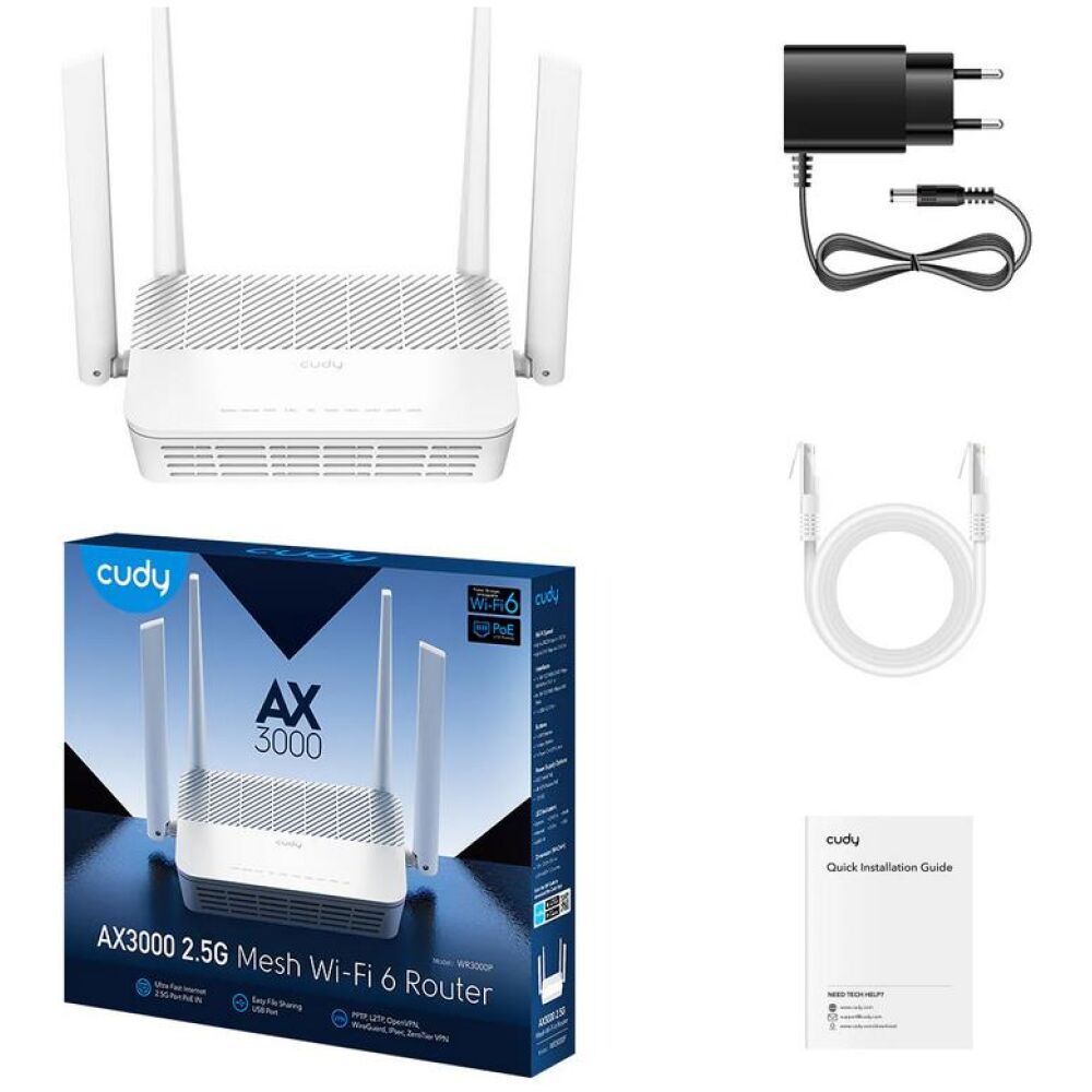 CUDY AX3000 2.5G WI-FI 6 MESH POE ROUTER - Image 3