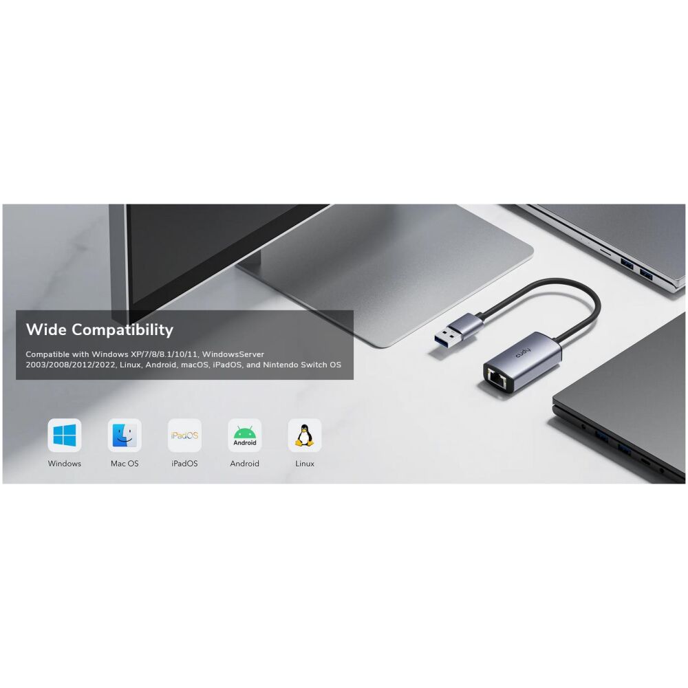CUDY USB-A TO ETHERNET GIGABIT ADAPTER - Image 2