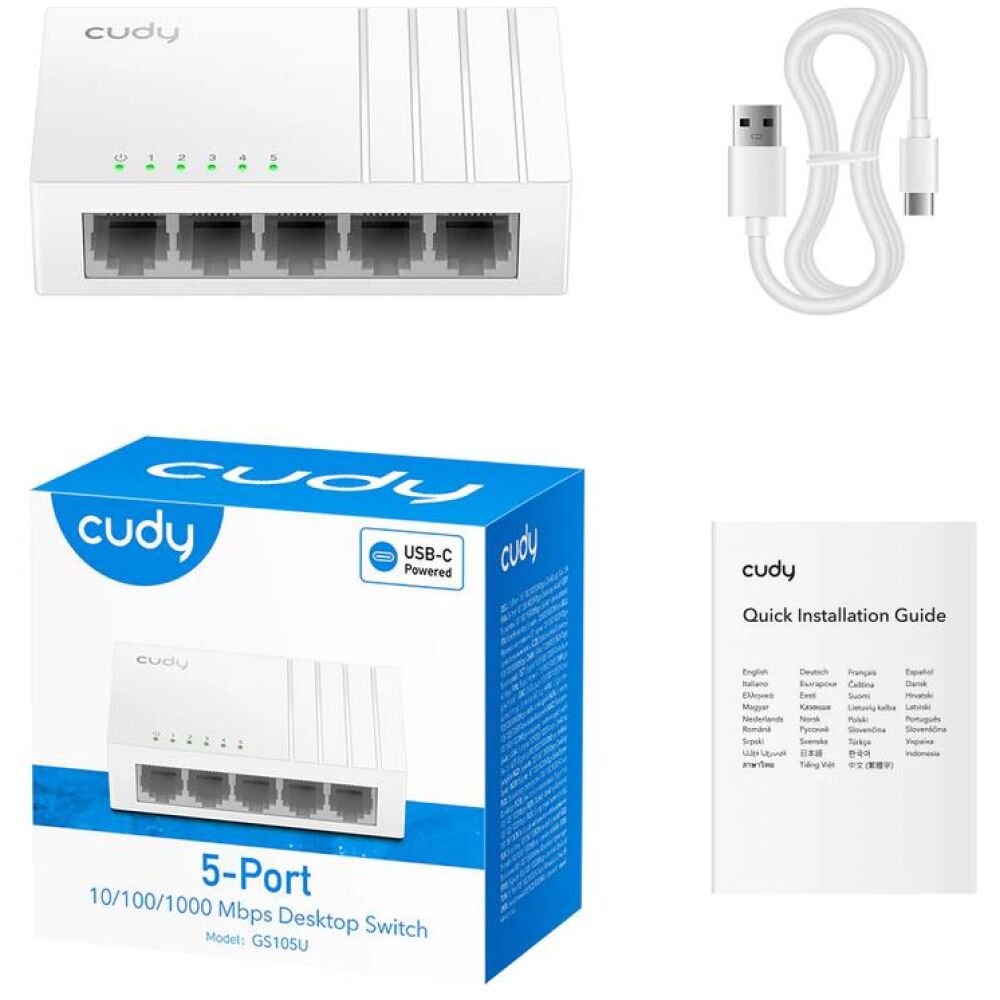 CUDY 5-PORT GIGABIT SPLITTER WITH USB C - Image 5