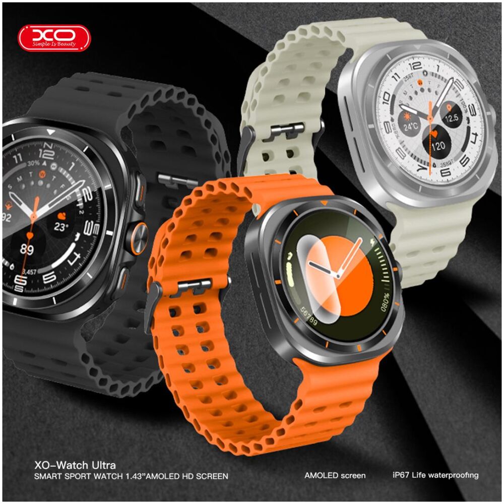 XO WATCH ULTRA SMART WATCH, AMOLED, ΚΛΗΣΗ, ΜΑΥΡΟ - Image 3