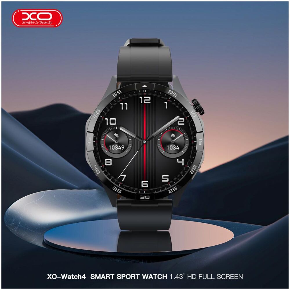 XO WATCH4 SMART WATCH, AMOLED, ΚΛΗΣΗ, ΜΑΥΡΟ - Image 3
