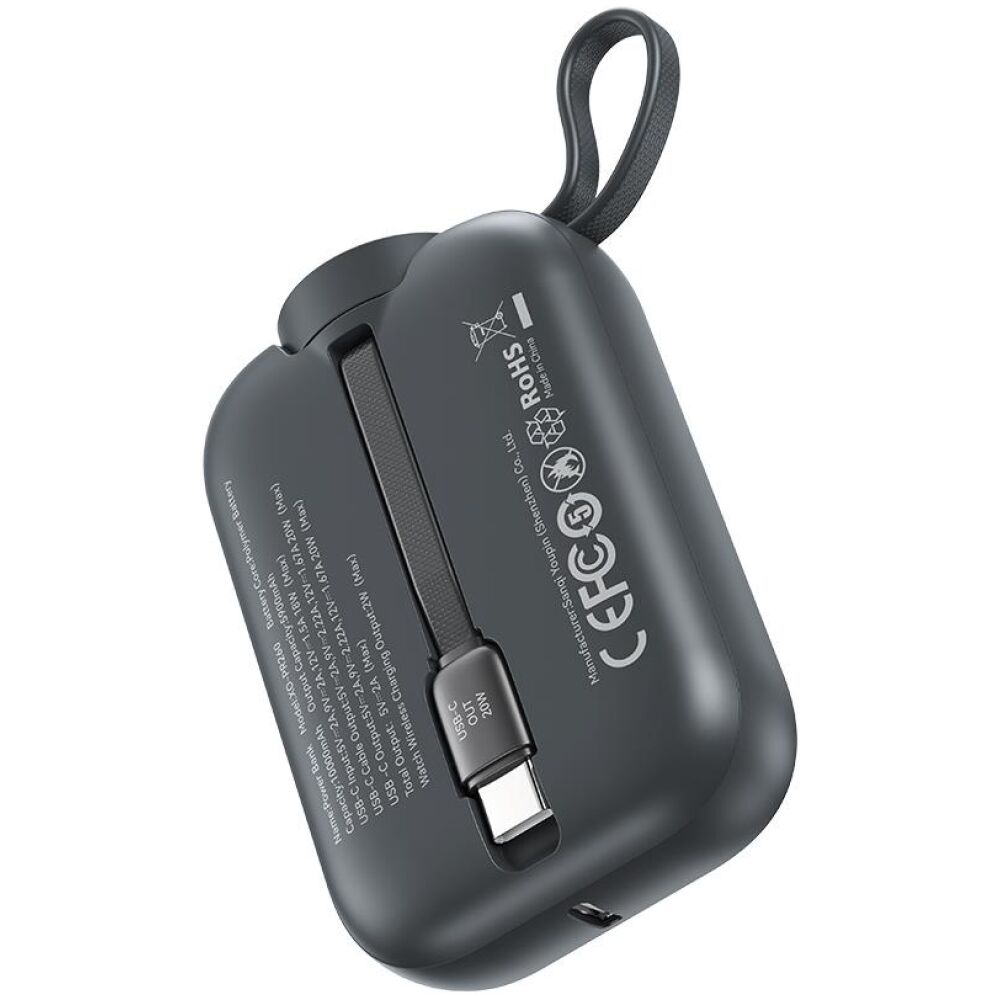XO PR260 POWERBANK 20W, ME ΑΣΥΡΜΑΤΗ ΦΟΡΤΙΣΗ IWATCH, 10000MAH, ΟΘΟΝΗ, ΜΑΥΡΟ - Image 2
