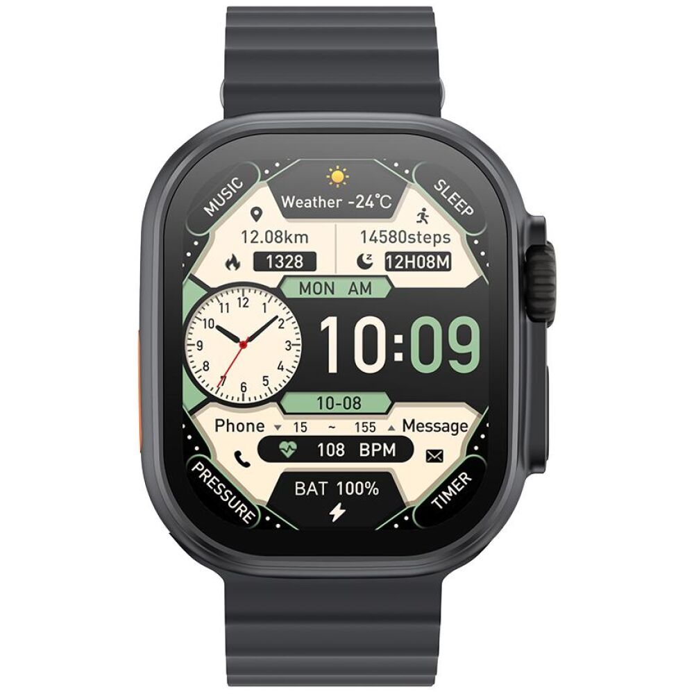 XO M11ULTRA SMART WATCH, ΑΣΥΡΜΑΤΗ ΦΟΡΤΙΣΗ, ΚΛΗΣΗ, ΜΑΥΡΟ - Image 2