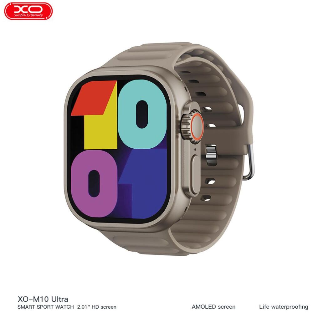 XO M10ULTRA SMART WATCH, ΑΣΥΡΜΑΤΗ ΦΟΡΤΙΣΗ, ΚΛΗΣΗ, ΓΚΡΙ - Image 2