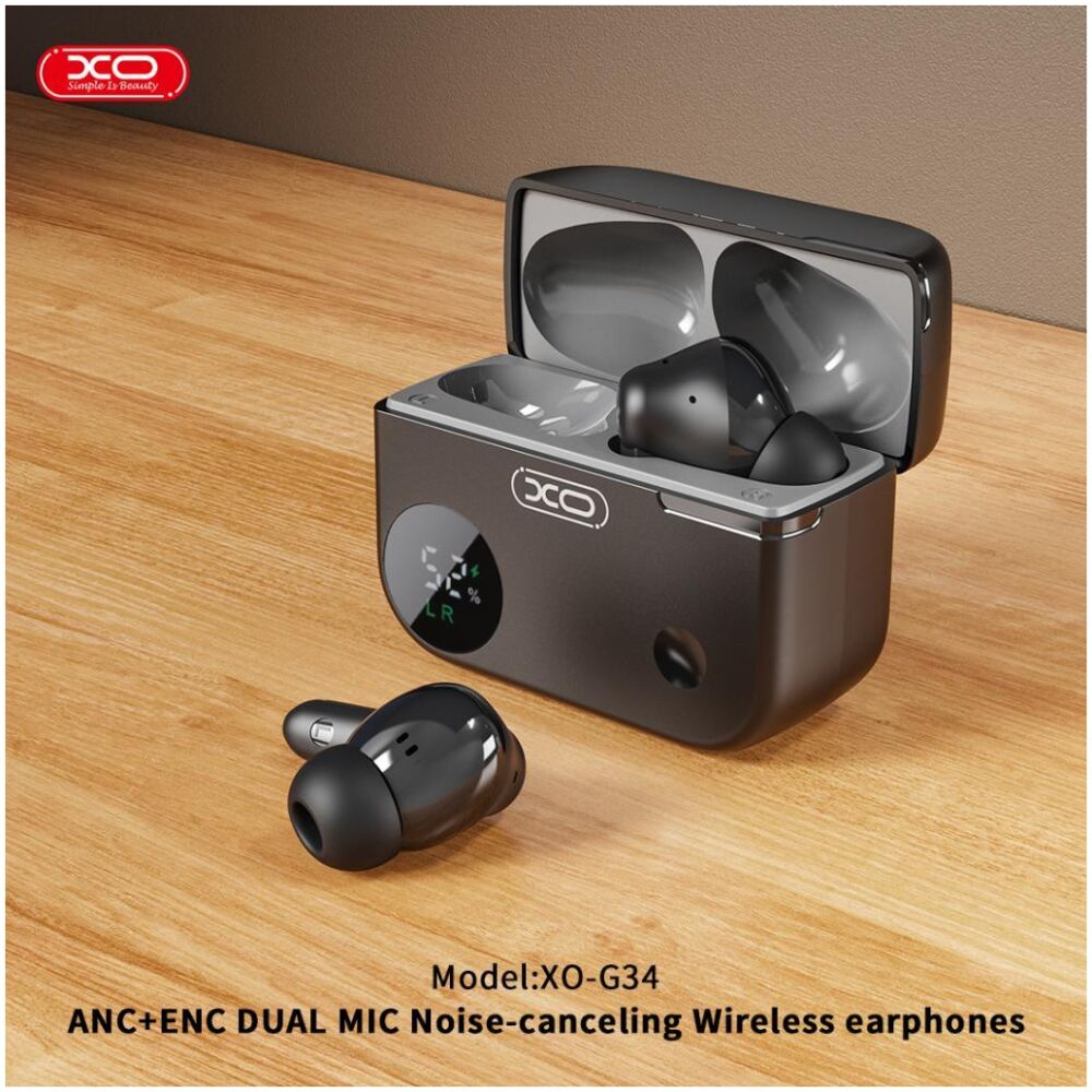 XO G34 STAR POLE DUAL-MIC ANC+ENC NOISE CANCELING, ΑΚΟΥΣΤΙΚΑ, TWS, ΜΑΥΡΟ - Image 5
